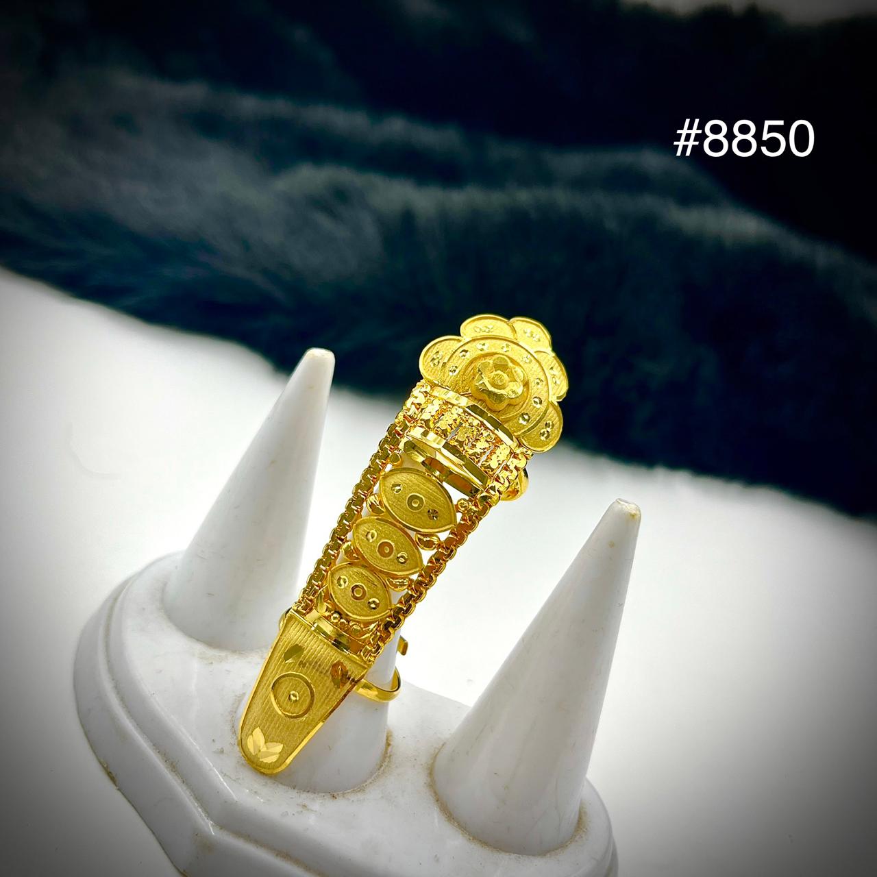 Gold Plated Finger Ring 5 Gram Gold Plated Jewellery PMJ Model No : 8850