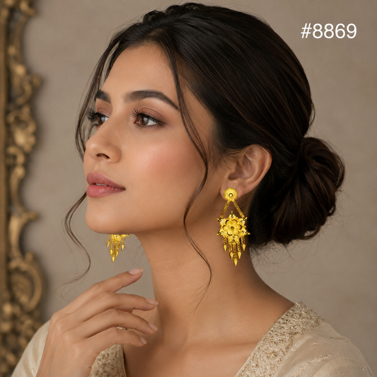 Gold Plated EARRING 1 Gram Gold Plated Jewellery PMJ Model No : 8869