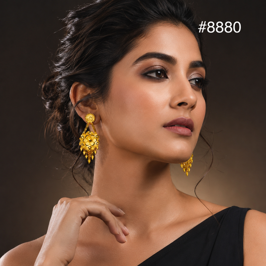 Gold Plated EARRING 1 Gram Gold Plated Jewellery PMJ Model No : 8880