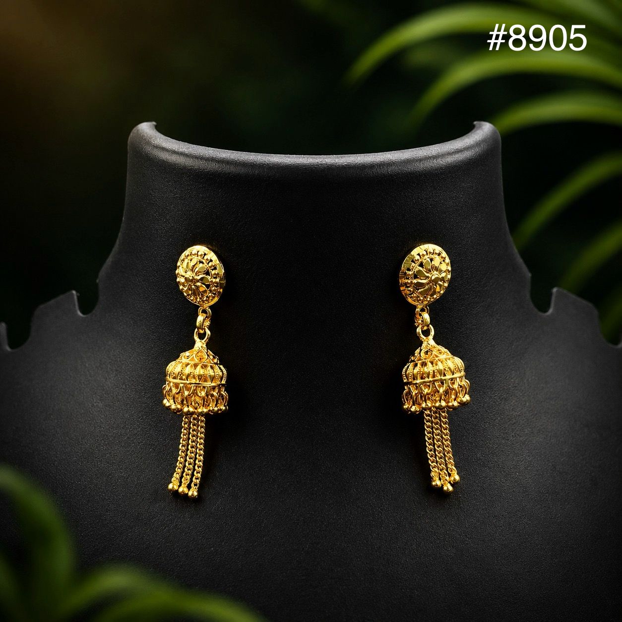 Gold Plated EARRING 1 Gram Gold Plated Jewellery PMJ Model No : 8905