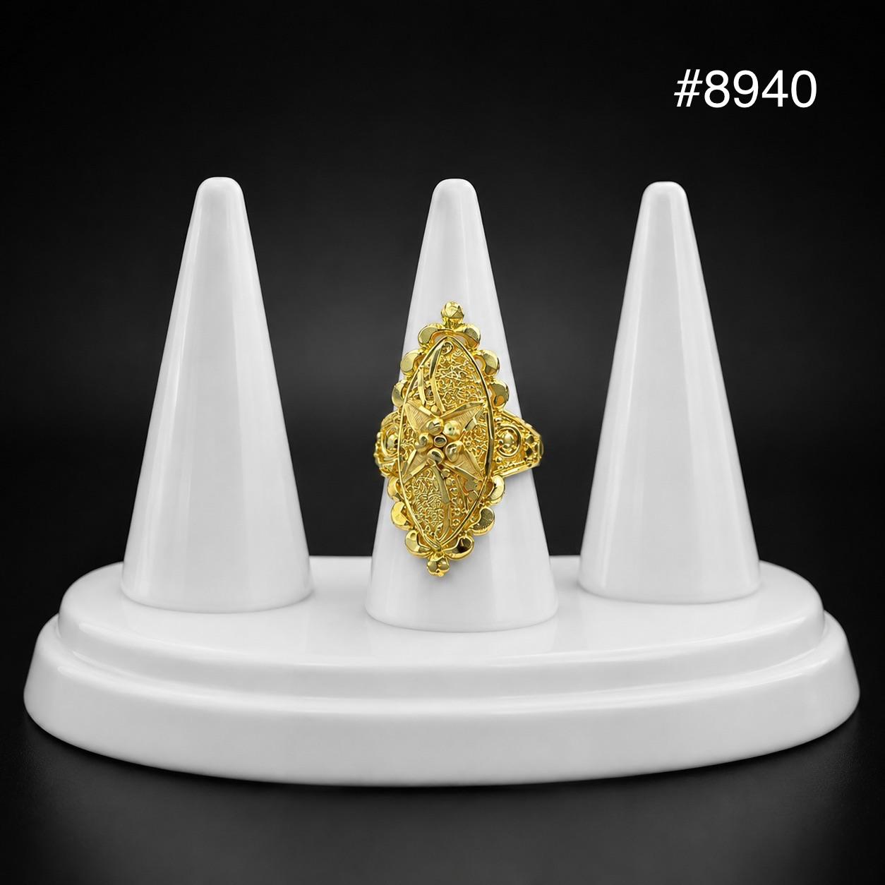 Gold Plated Finger Ring 1 Inch 5 Gram Gold Plated Jewellery PMJ Model No : 8940