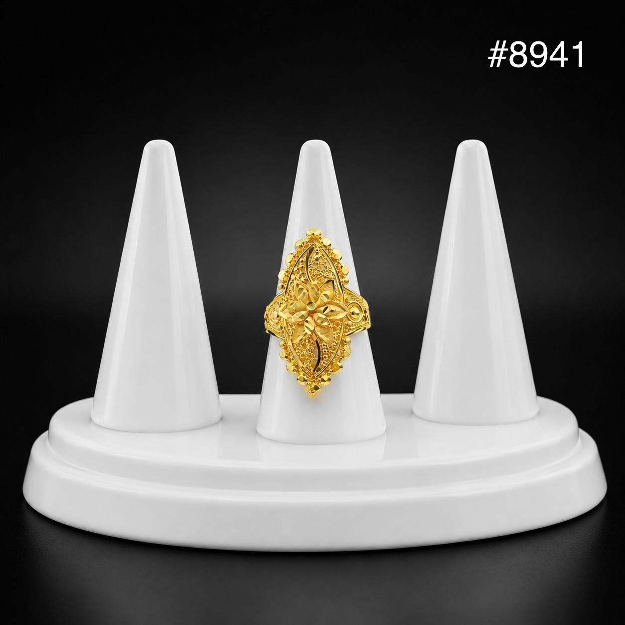 Gold Plated Finger Ring 1 Inch 5 Gram Gold Plated Jewellery PMJ Model No : 8941