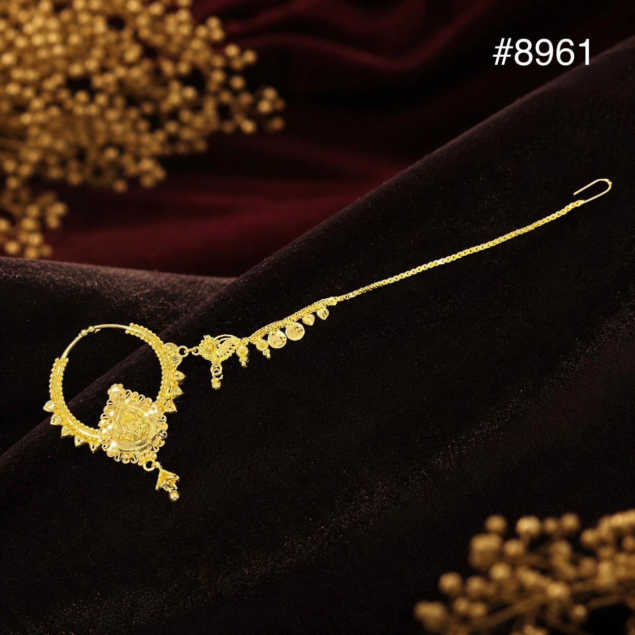 Gold Plated Nose Ring 1 Gram Gold Plated Jewellery PMJ Model No : 8961