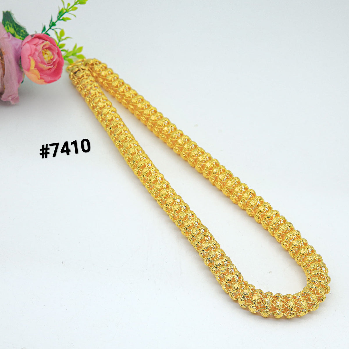 Gold Plated Chain,1 Gram Gold Plated Jewellery PMJ Model No :7410