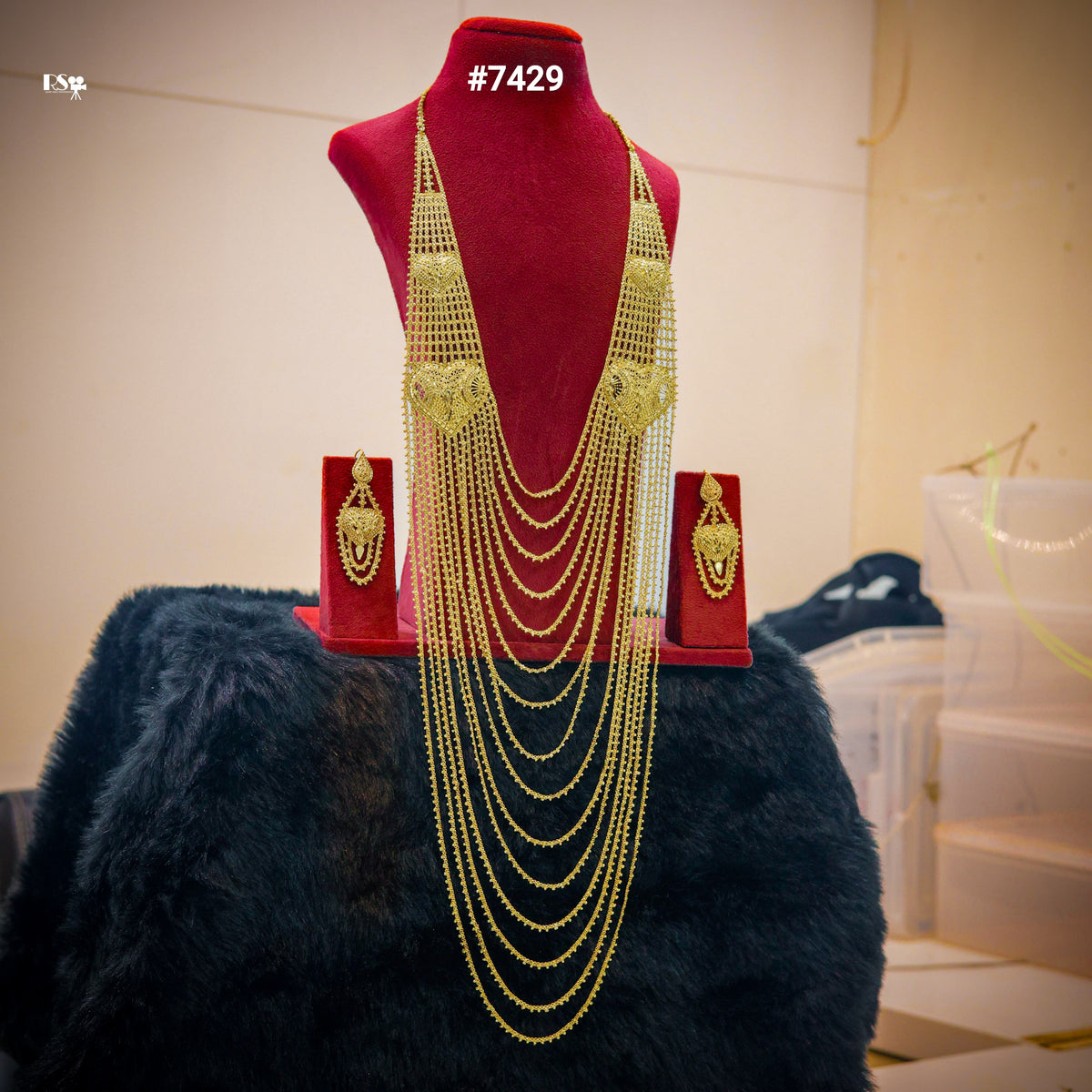 Gold Plated LONG NECKLACE 1 Gram Gold Plated Jewellery PMJ Model No : 7429