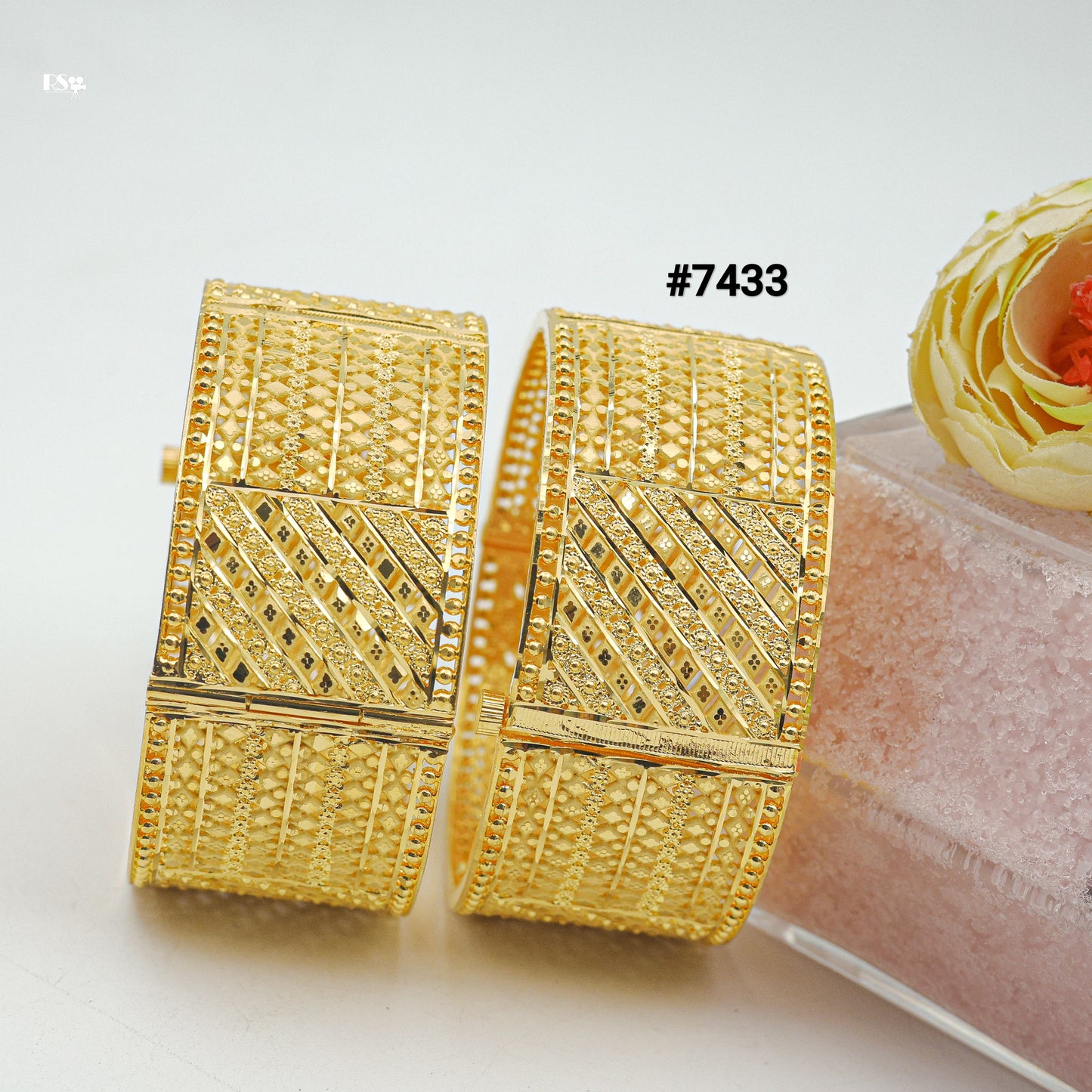 Gold Plated BANGLE 1 Gram Gold Plated Jewellery PMJ Model No : 7433