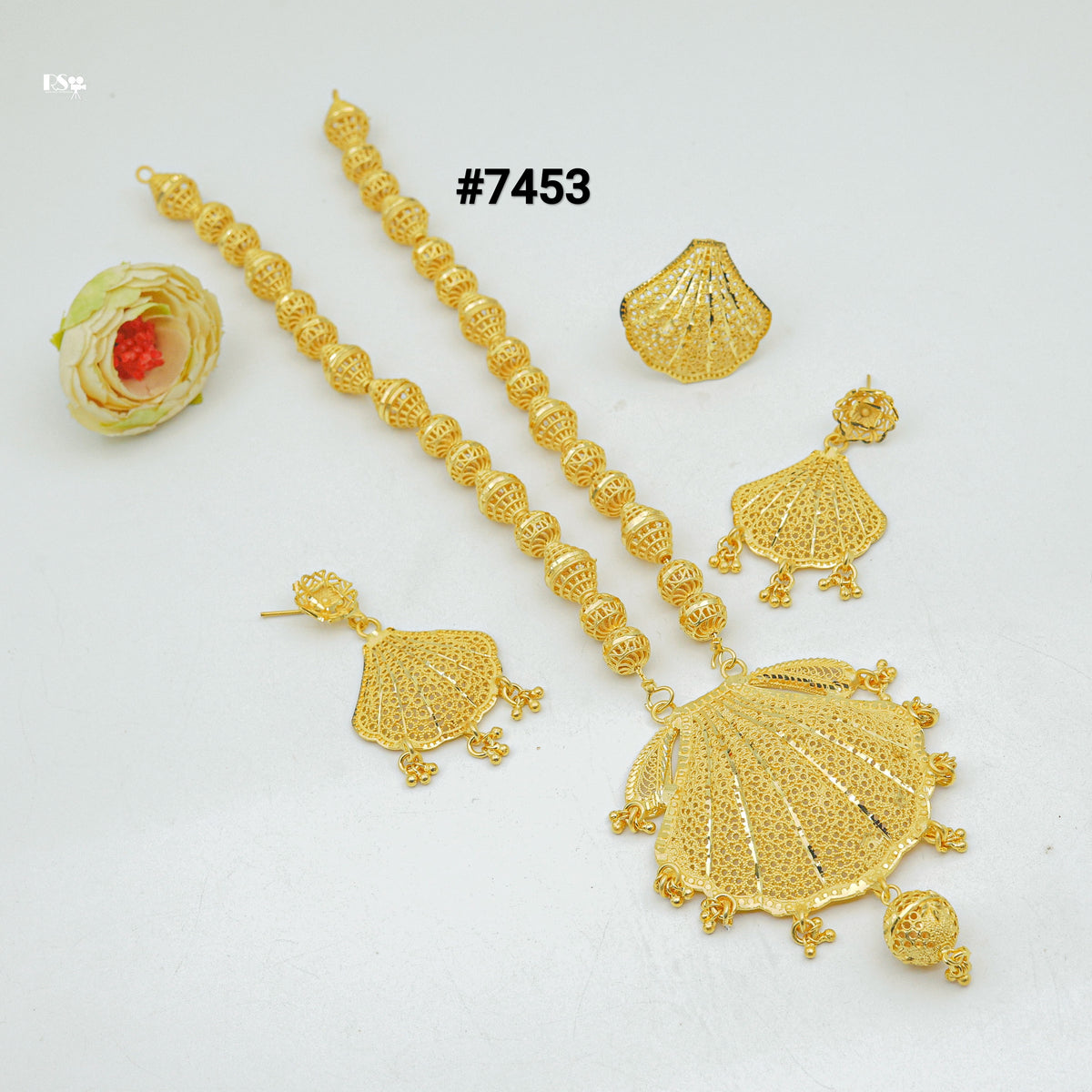 Gold Plated LONG NECKLACE 1 Gram Gold Plated Jewellery PMJ Model No : 7453