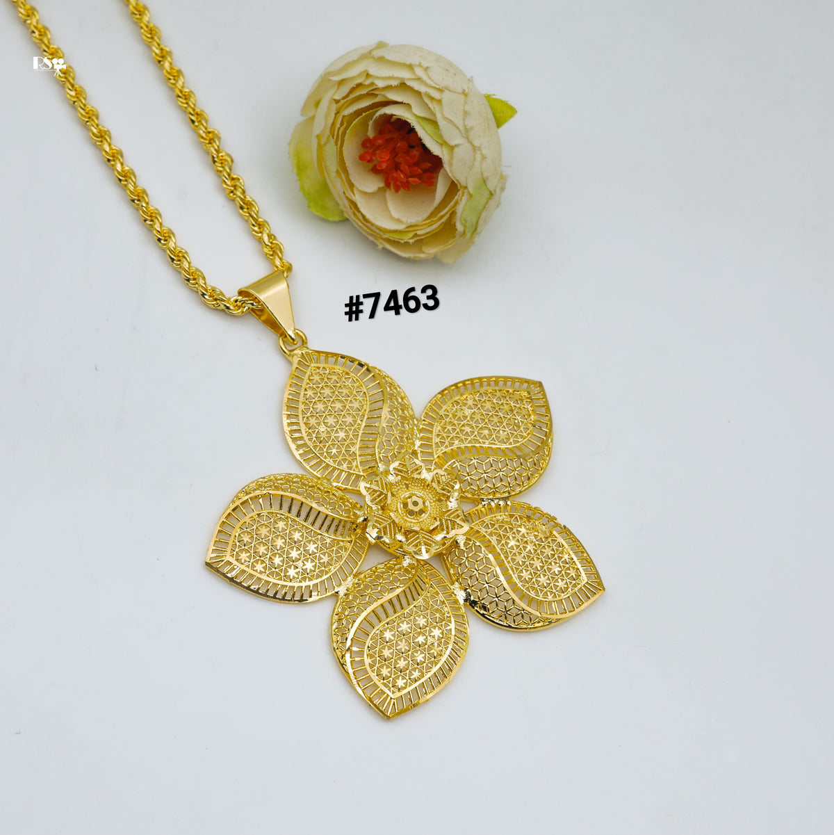 Gold Plated LONG Pendant NECKLACE 1 Gram Gold Plated Jewellery PMJ Model No : 7463