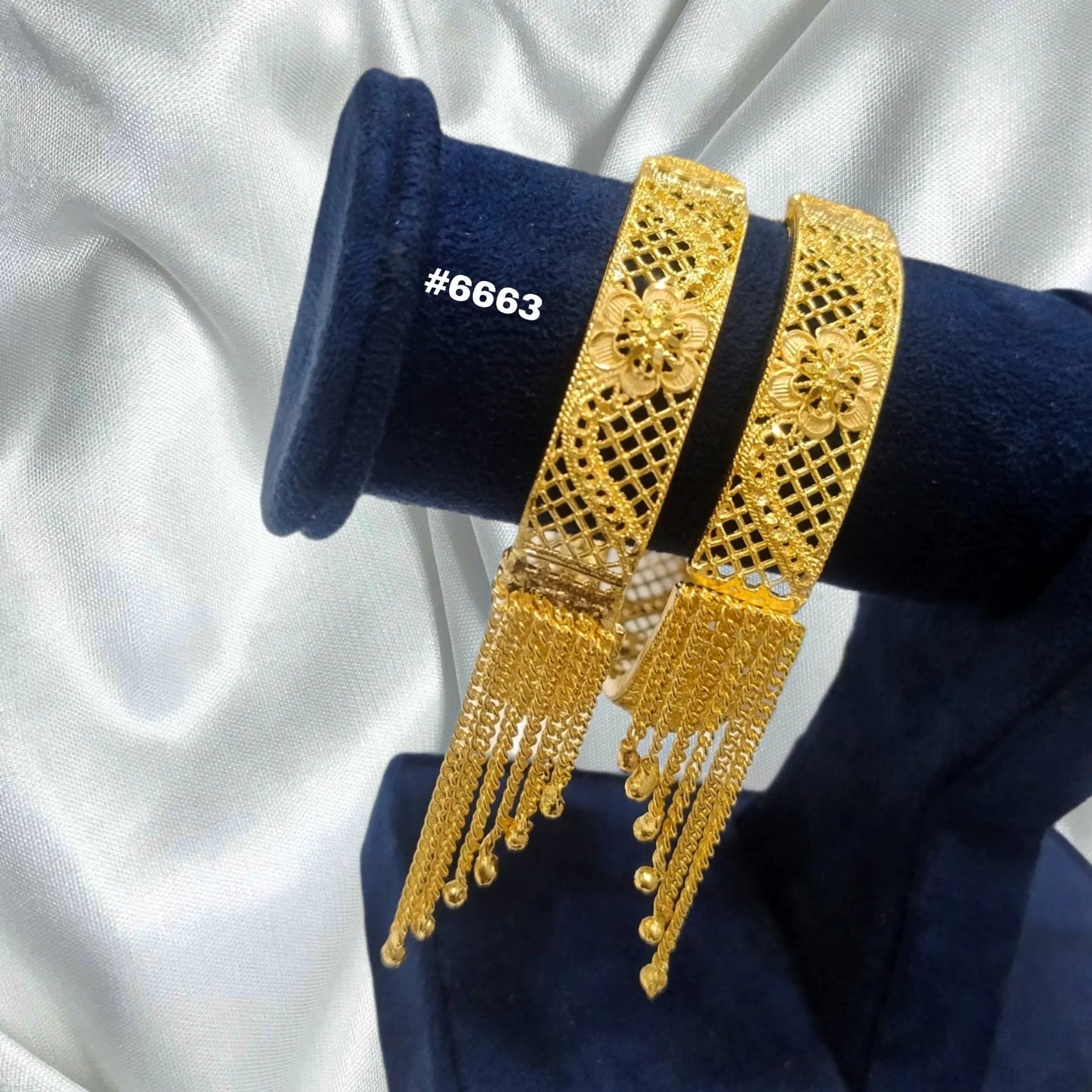 Gold Plated Bridal Wear Bangles, PMJ Model No: 6663