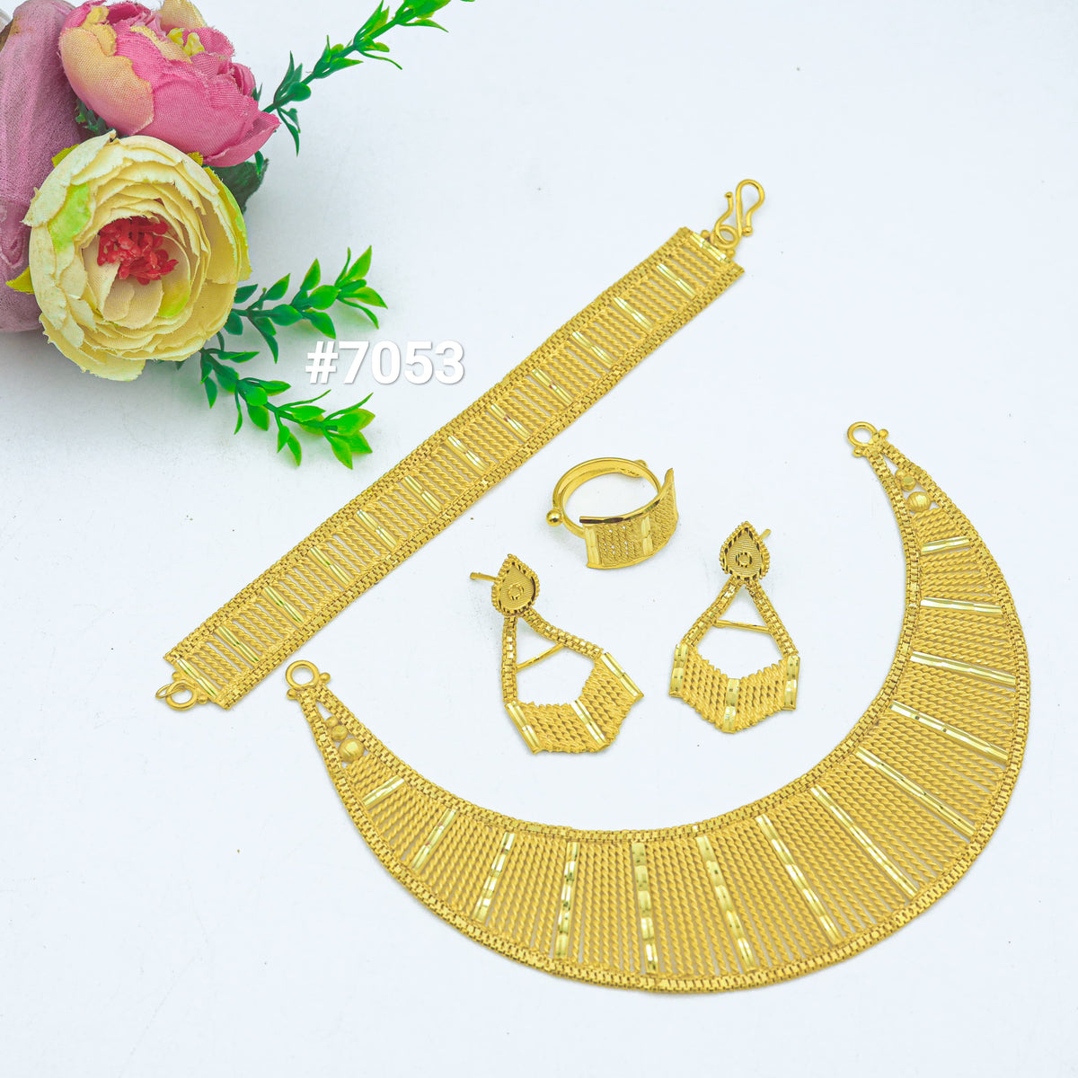 Gold Plated SHORT NECKLACE 1 Gram Gold Plated Jewellery PMJ Model No : 7053