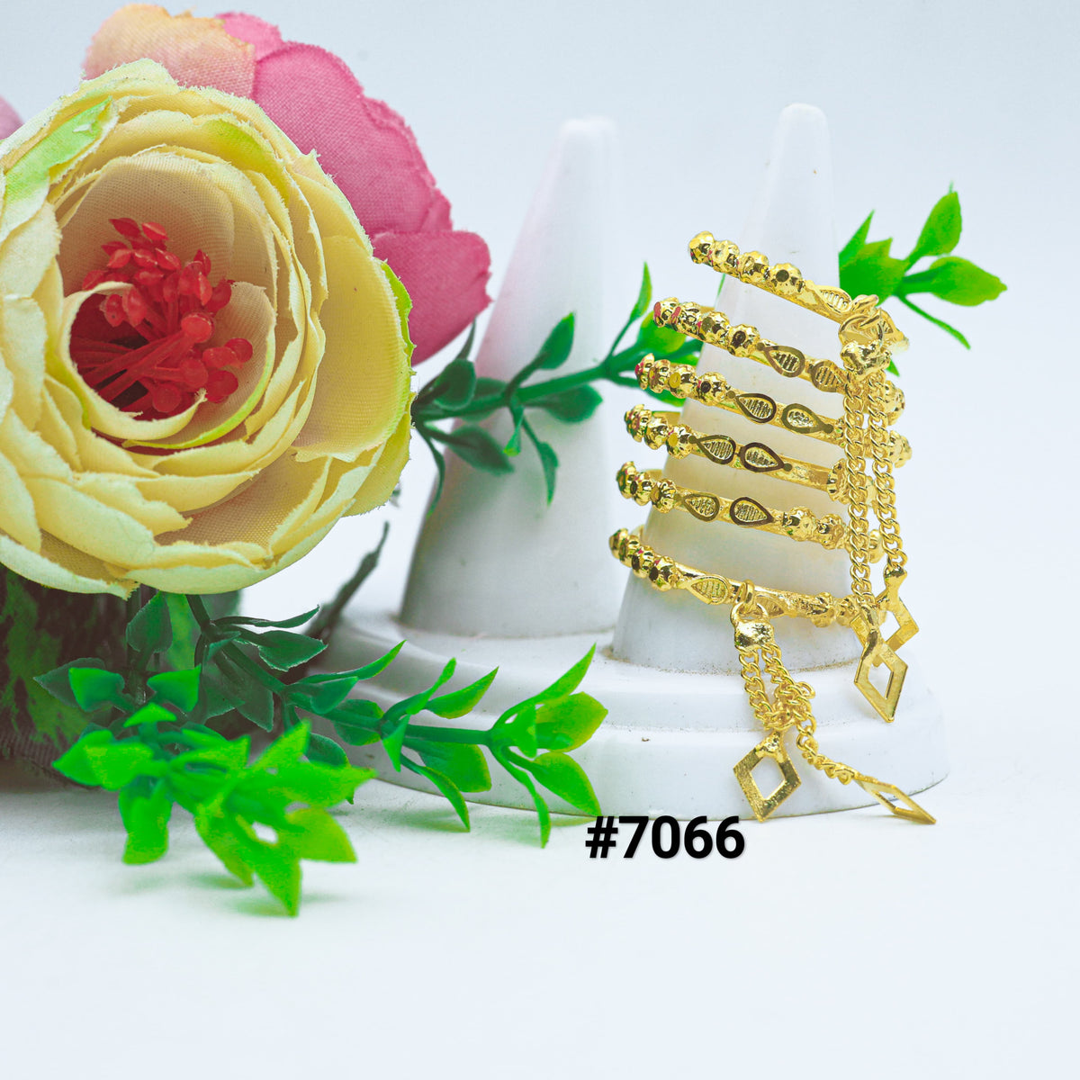 Gold Plated Finger Rings 1 Gram Gold Plated Jewellery PMJ Model No : 7066