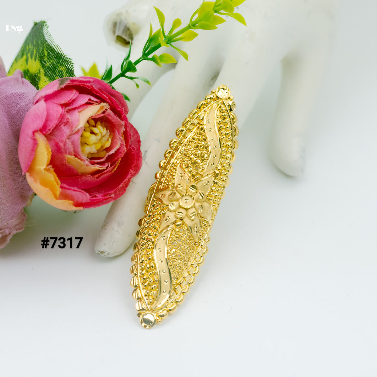 Gold Plated Finger Ring 1 Gram Gold Plated Jewellery PMJ Model No : 7317