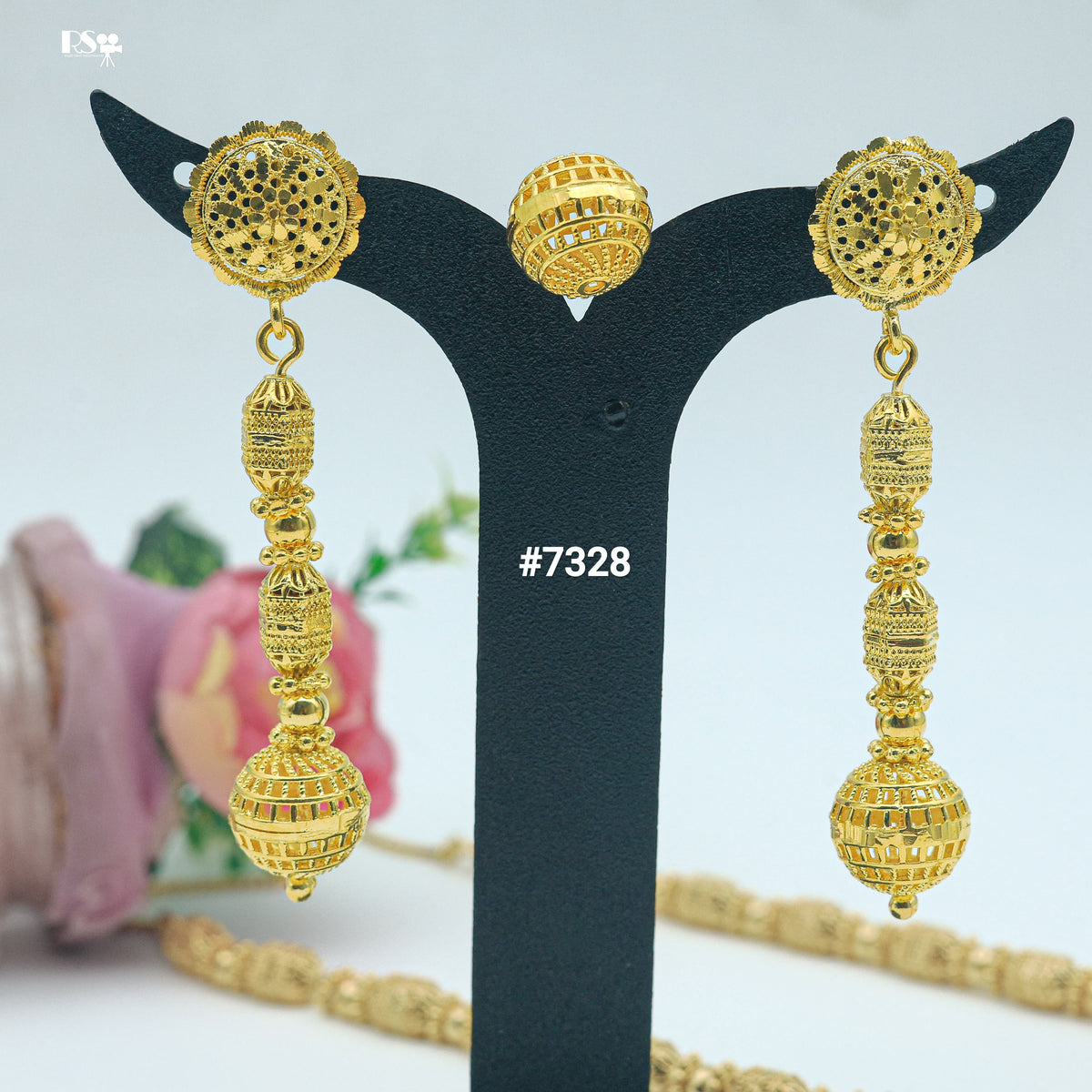 Gold Plated LONG NECKLACE 1 Gram Gold Plated Jewellery PMJ Model No : 7328