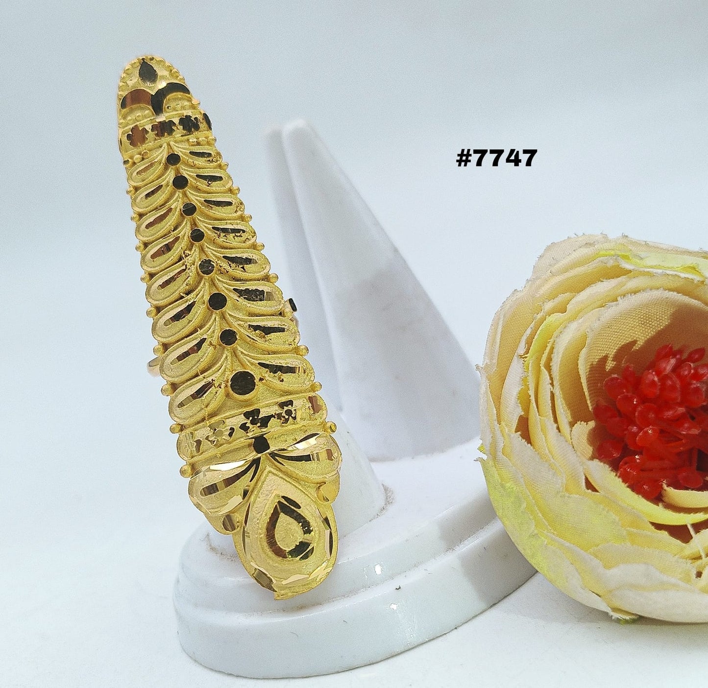 Gold Plated Finger Ring 1 Gram Gold Plated Jewellery PMJ Model No : 7747