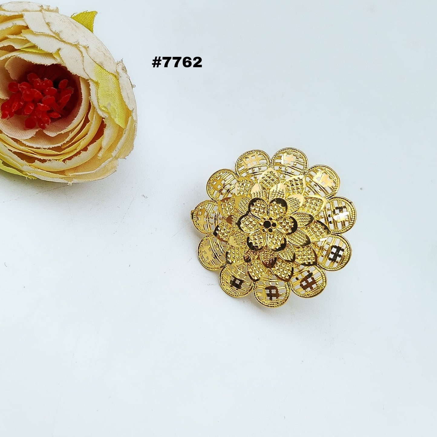 Gold Plated Finger Ring 1 Gram Gold Plated Jewellery PMJ Model No : 7762