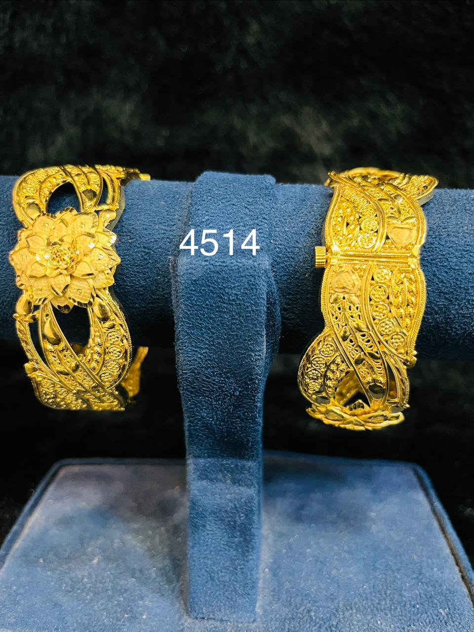 Gold Plated Bridal Wear Bangles, PMJ Model No: 4514
