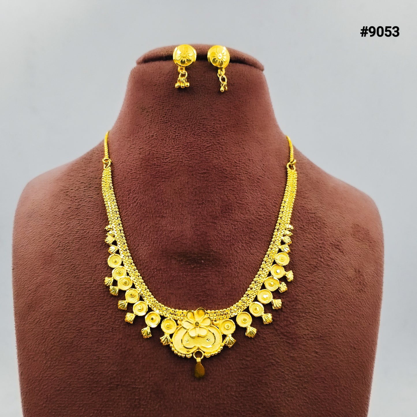 Gold Plated SHORT NECKLACE 5 Gram Gold Plated Jewellery PMJ Model No:9053