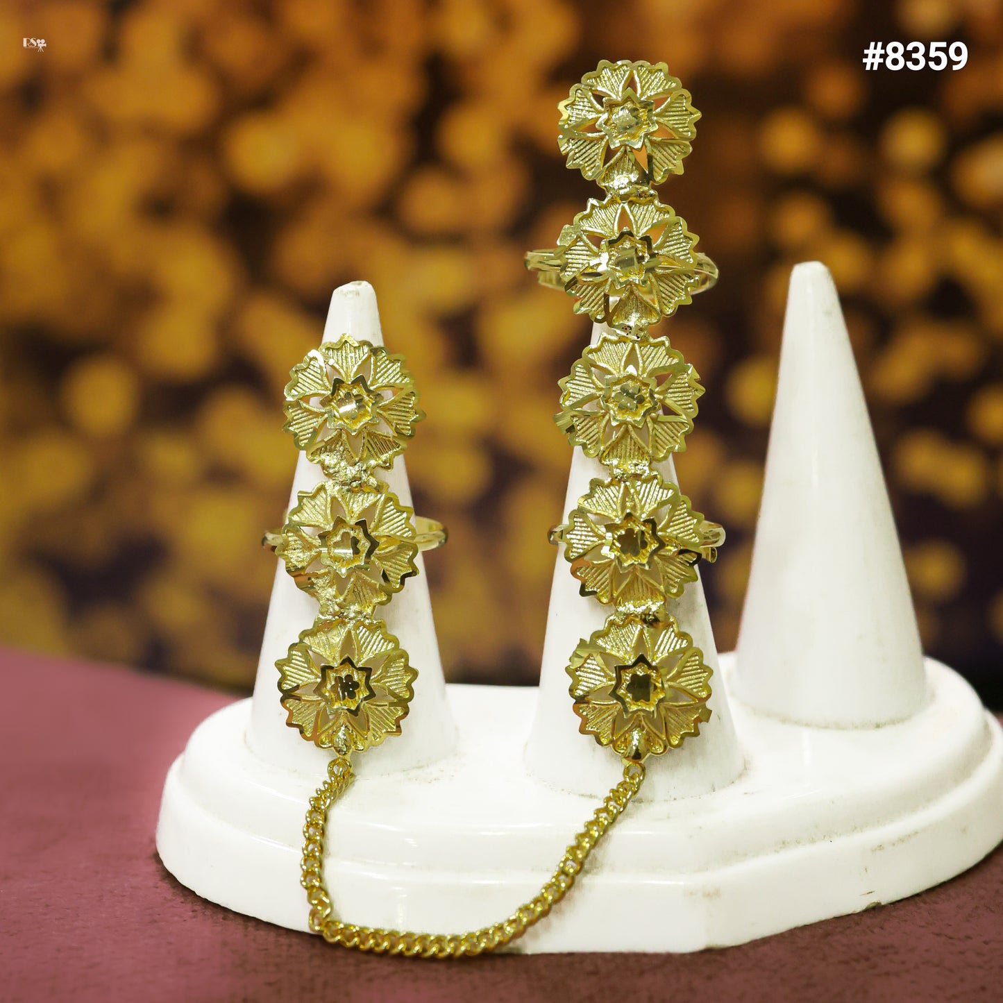 Gold Plated Finger Ring 5 Gram Gold Plated Jewellery PMJ Model No : 8359