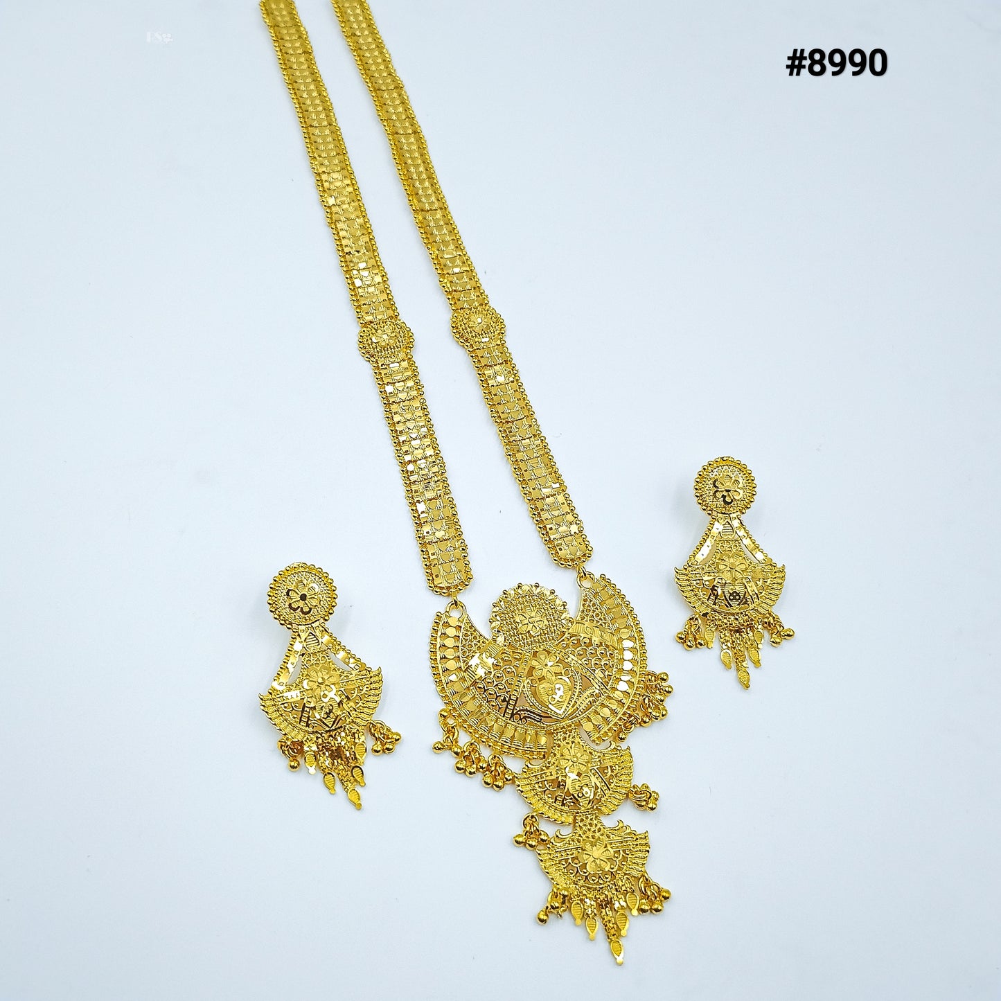 Gold Plated LONG NECKLACE 5 Gram Gold Plated Jewellery PMJ Model No : 8990