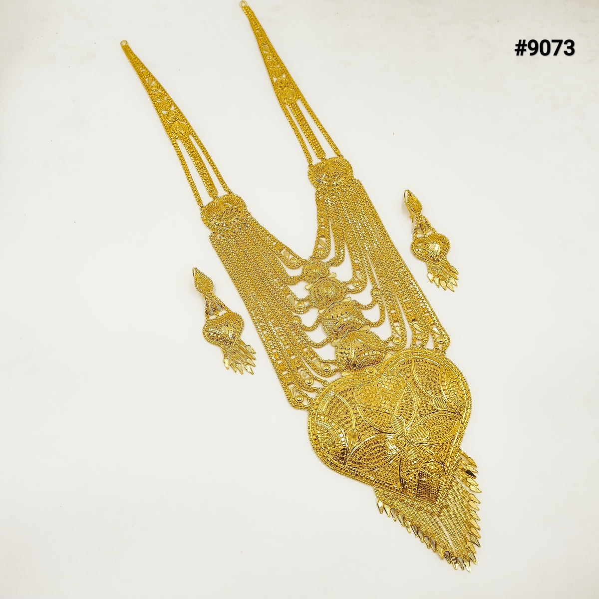 Gold Plated LONG NECKLACE 5 Gram Gold Plated Jewellery PMJ Model No : 9073