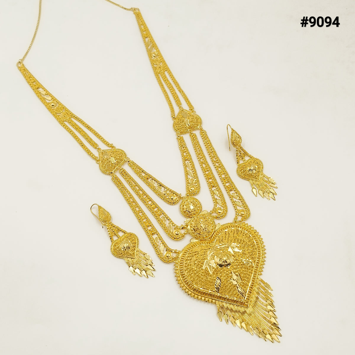 Gold Plated LONG NECKLACE 5 Gram Gold Plated Jewellery PMJ Model No : 9094