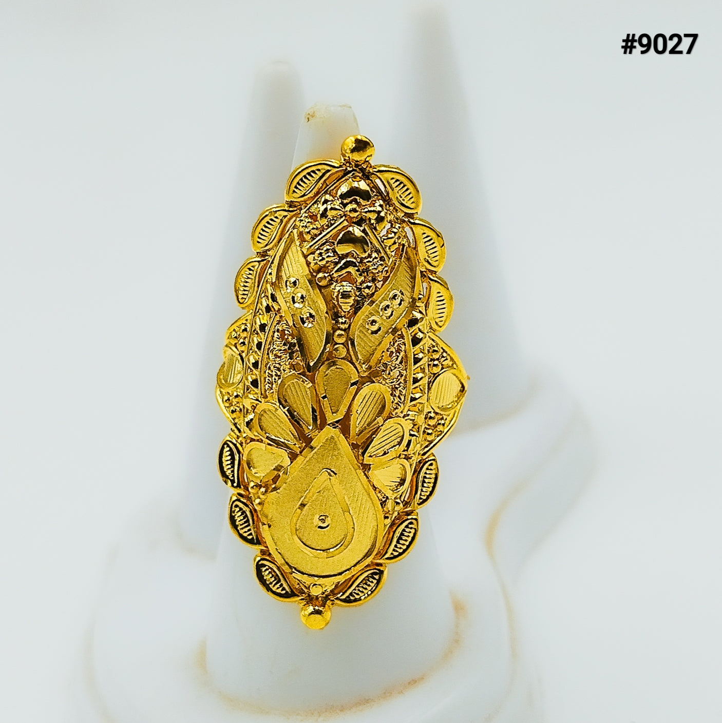 Gold Plated Finger Ring 2 Inch 5 Gram Gold Plated Jewellery PMJ Model No : 9027