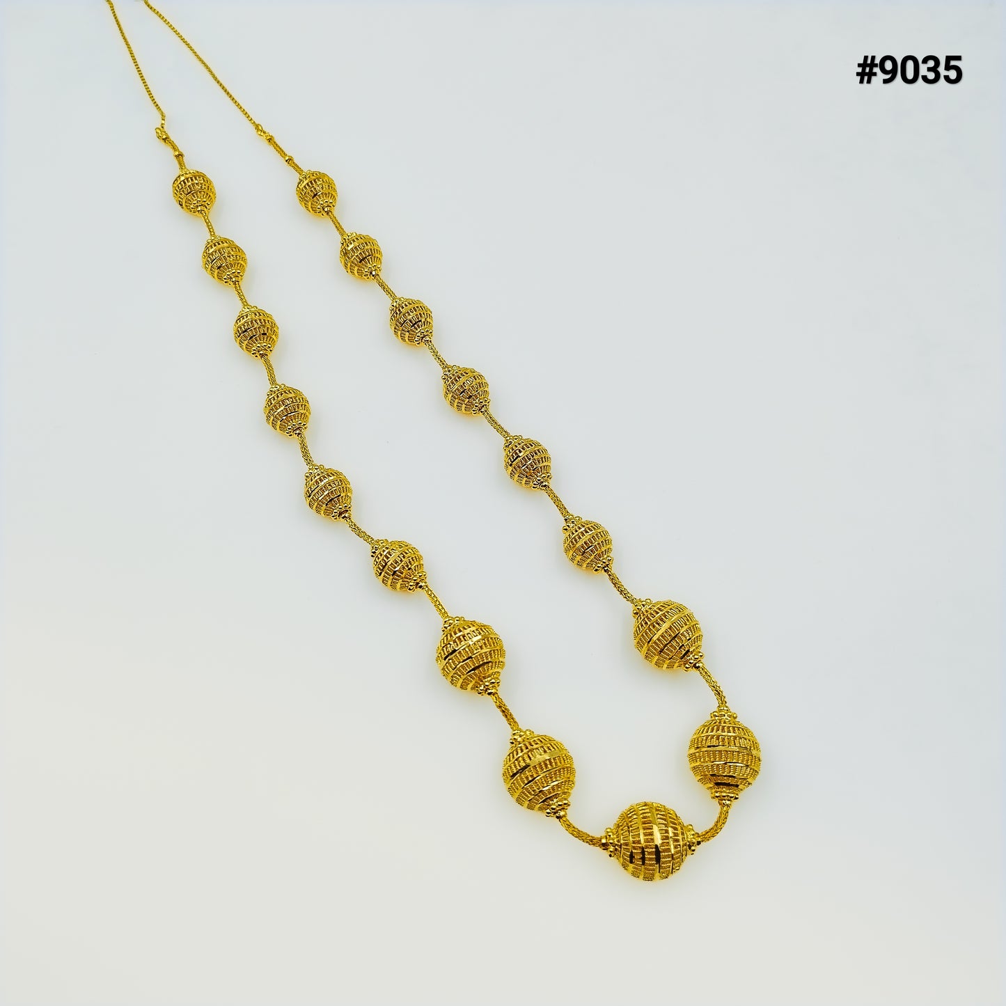 Gold Plated LONG NECKLACE 5 Gram Gold Plated Jewellery PMJ Model No : 9035