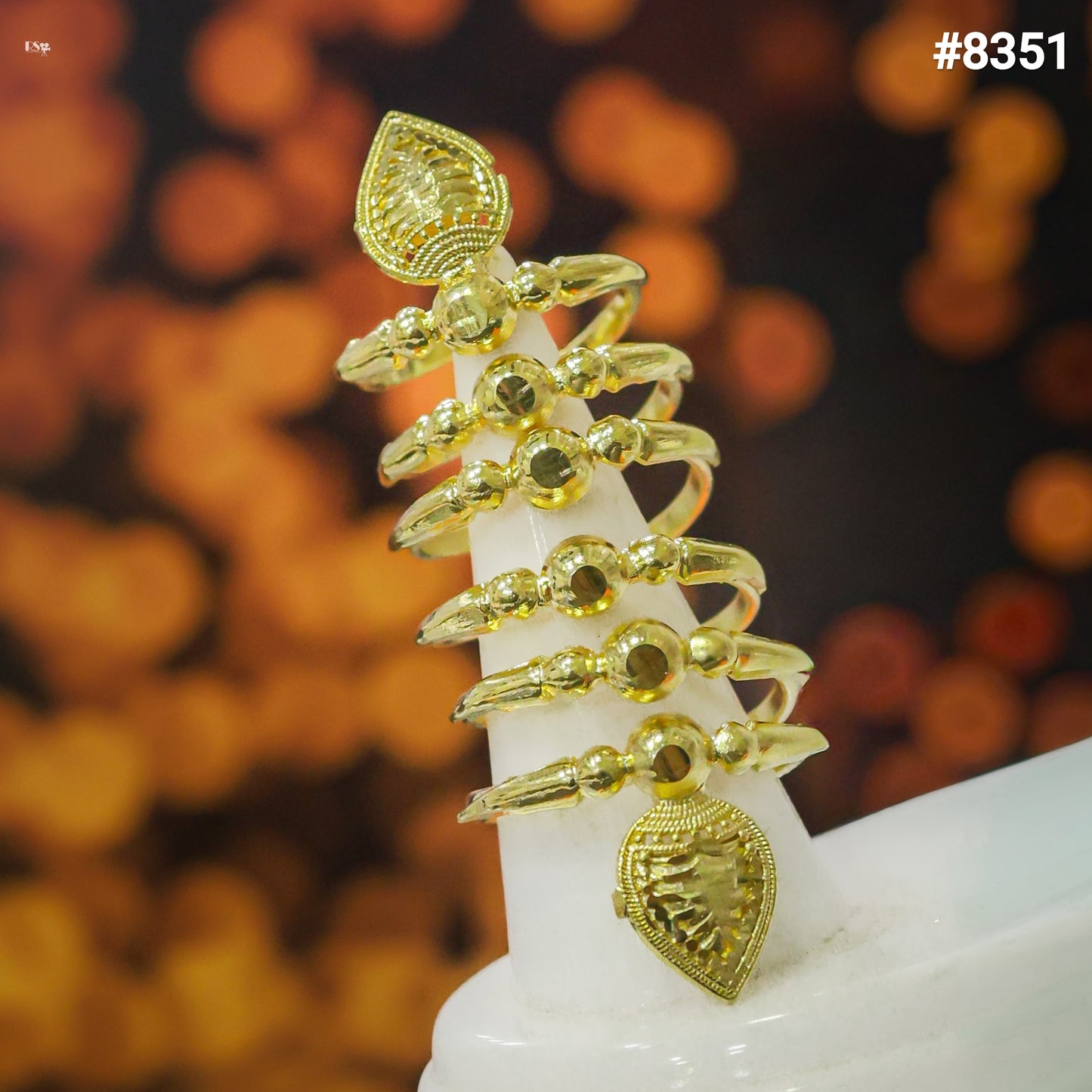 Gold Plated Finger Ring 5 Gram Gold Plated Jewellery PMJ Model No : 8351