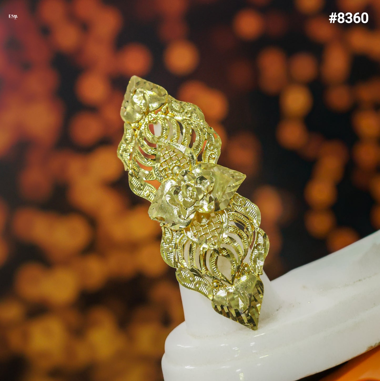 Gold Plated Finger Ring 5 Gram Gold Plated Jewellery PMJ Model No : 8360