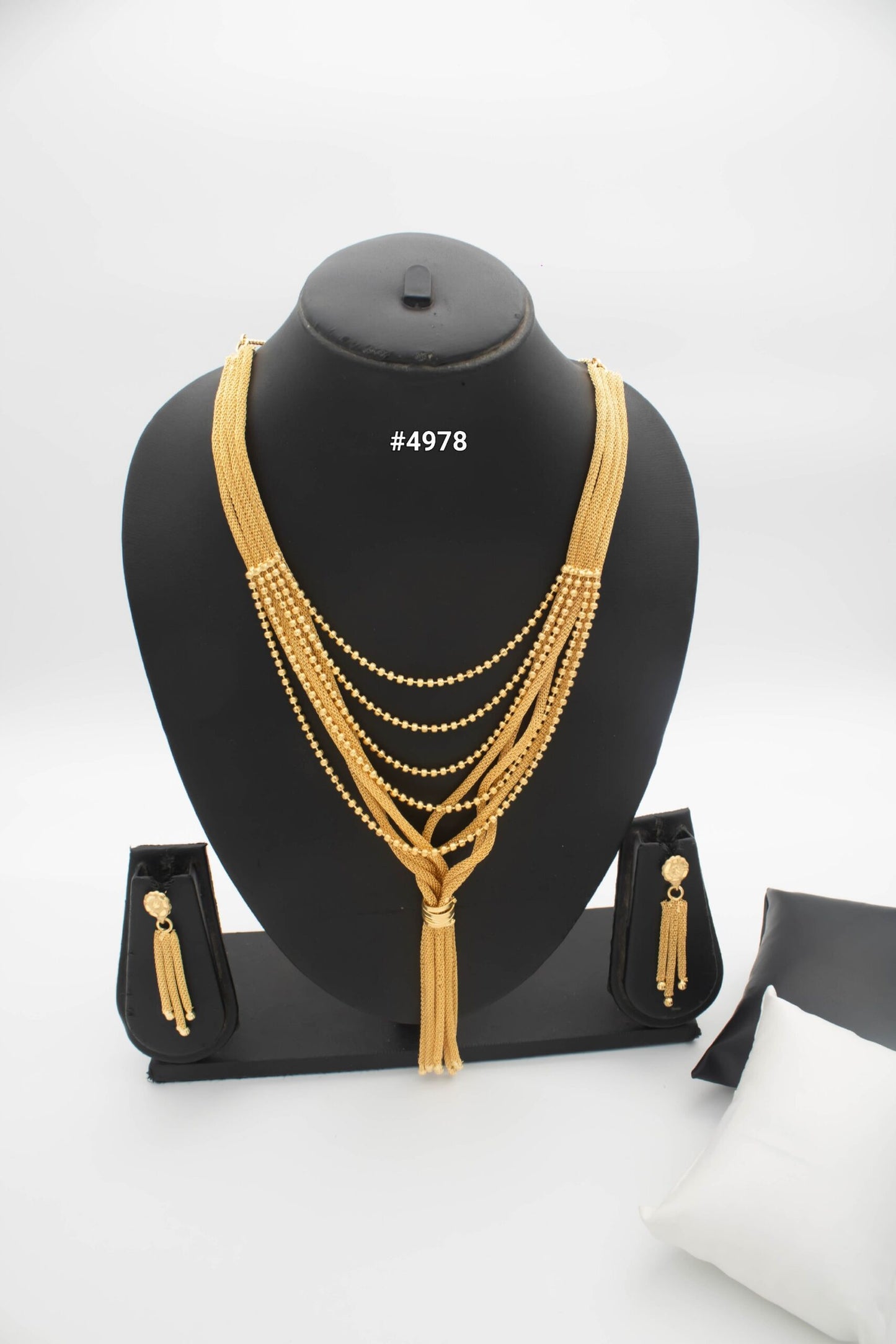 Exclusive Gold Plated Long Necklaces Set, PMJ Model No: 4978