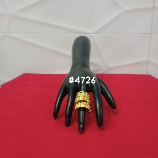 Stylish Gold Plated Ladies Finger Ring, PMJ Model No: 4726