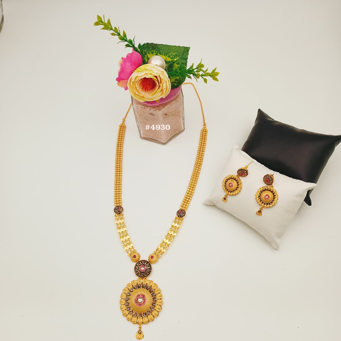 Exclusive Gold Plated Long Necklaces Set, PMJ Model No: 4930