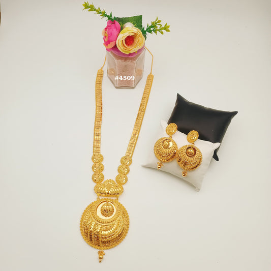 Gold Plated Long Necklaces Set, PMJ Model No: 4509