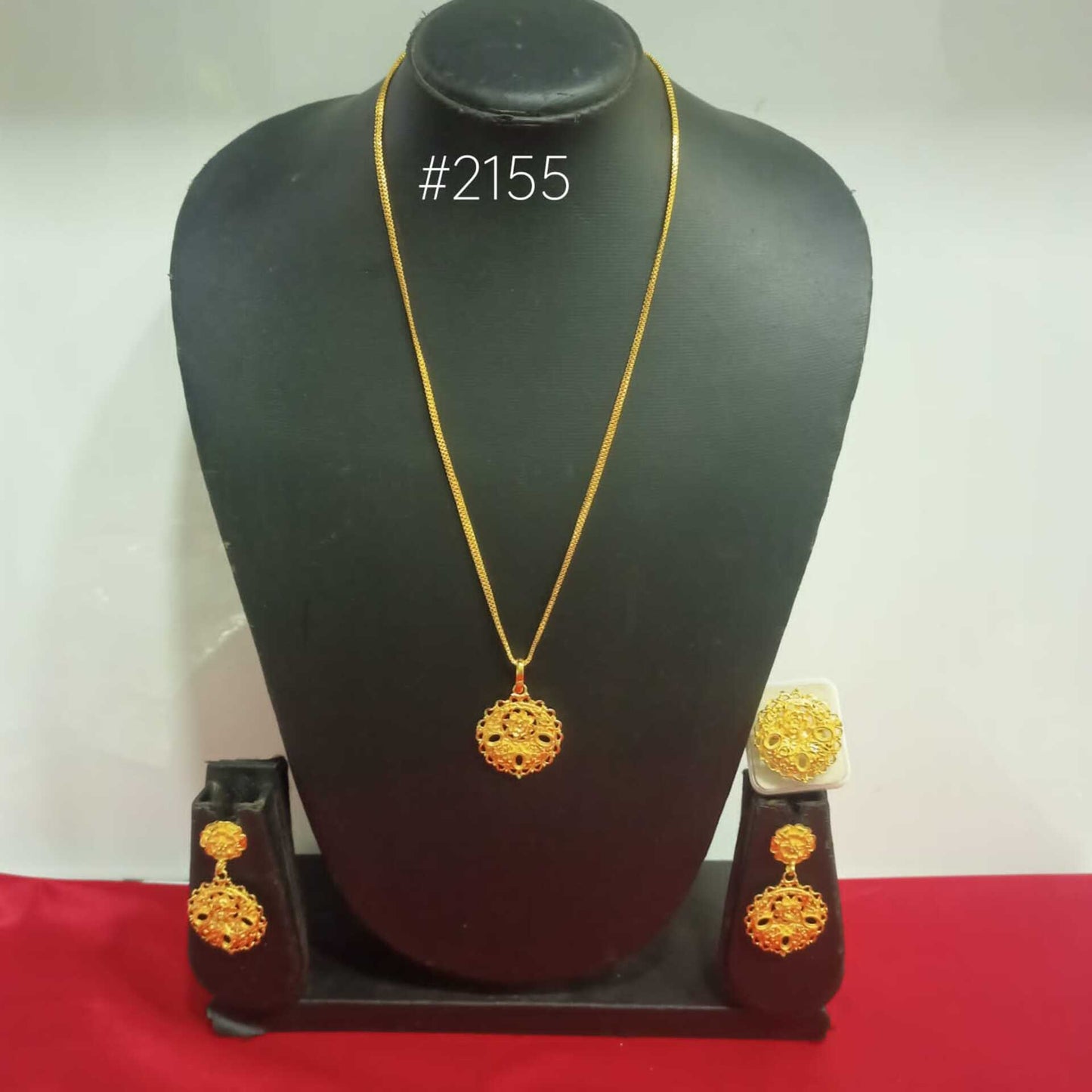 Gold Plated Beautiful Stylish Long Necklace with Earrings Model No: 2155