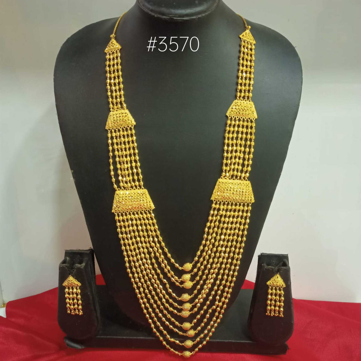 Gold Plated Beautiful Stylish Long Necklace MODEL:3570