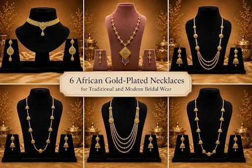6 African Gold-Plated Necklaces for Traditional and Modern Bridal Wear