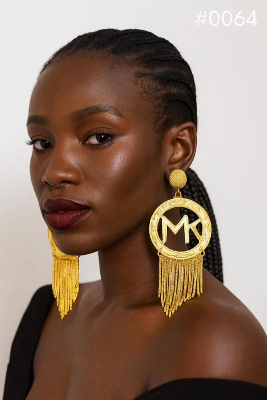 PMJ Indian Gold Plated Classy Designer Earrings Party wear style MODEL : 64