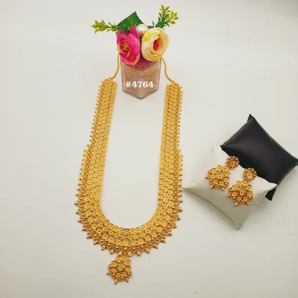 Gold Plated LONG NECKLACE 1 Gram Gold Plated Jewellery PMJ Model No : 4764