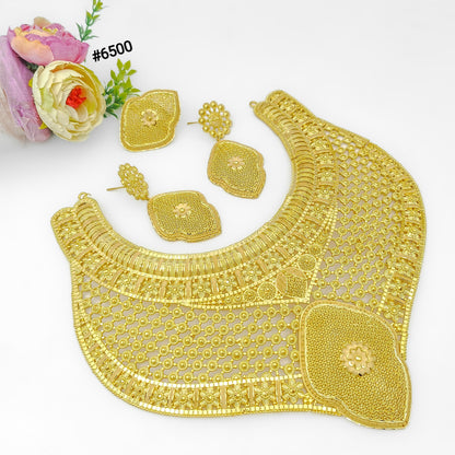 Gold Plated Long Necklace Set, PMJ Model No: 6500