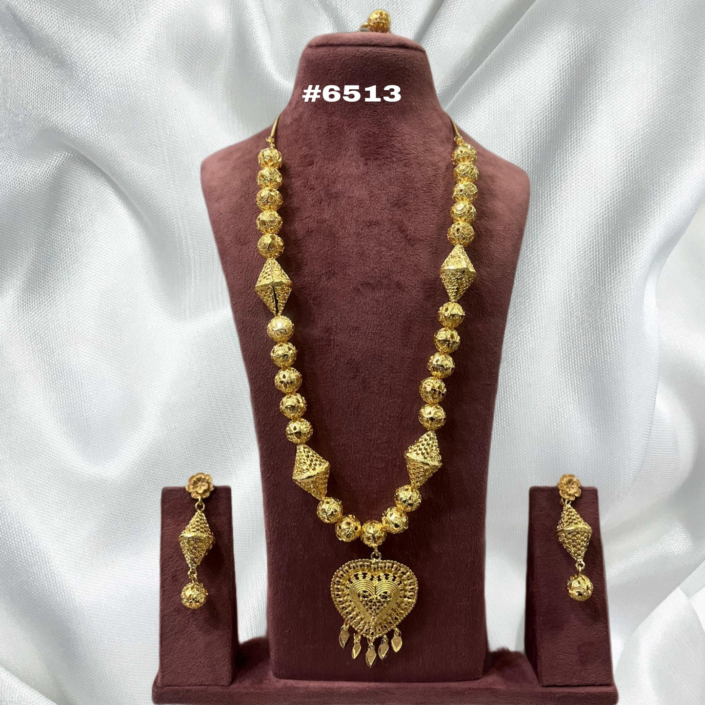 Exclusive Gold Plated Long Necklaces Set, PMJ Model No: 6513