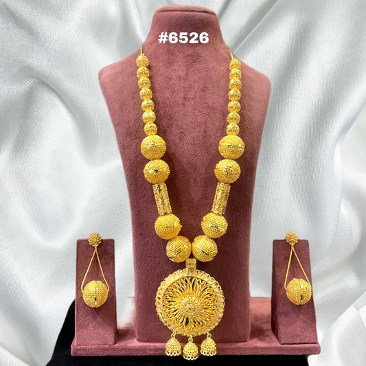 Exclusive Gold Plated Long Necklaces Set, PMJ Model No: 6526