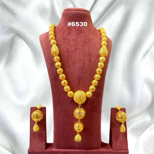 Exclusive Gold Plated Long Necklaces Set, PMJ Model No: 6530