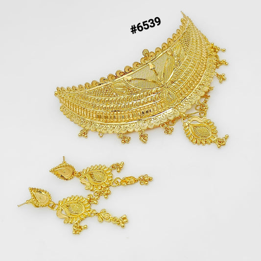 Gold Plated Short Necklace Set, PMJ Model No: 6539