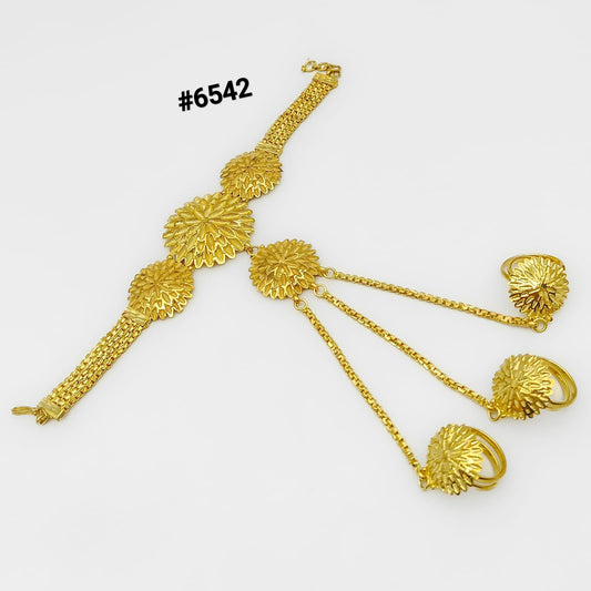 Gold Plated Hand Bracelet - Hathpan , PMJ Model No : 6542