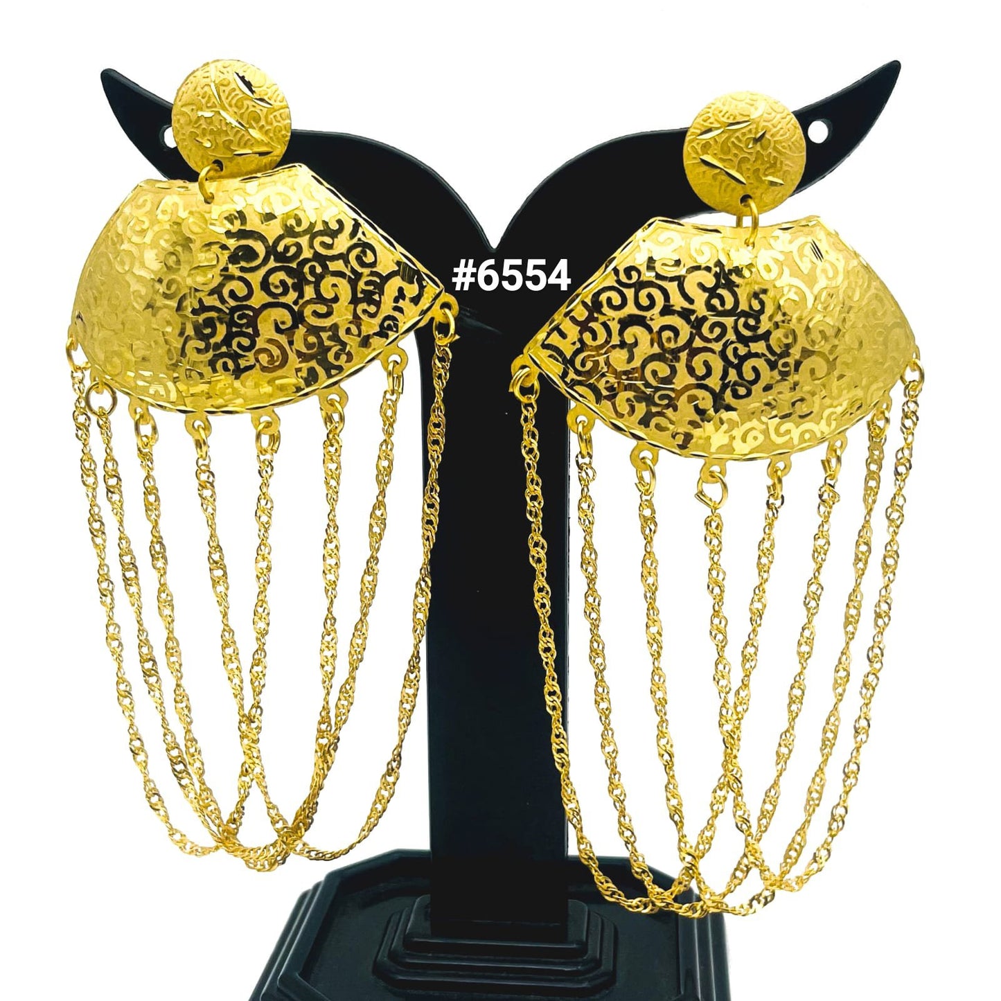 Gold Plated Designer Earrings, PMJ Model No: 6554