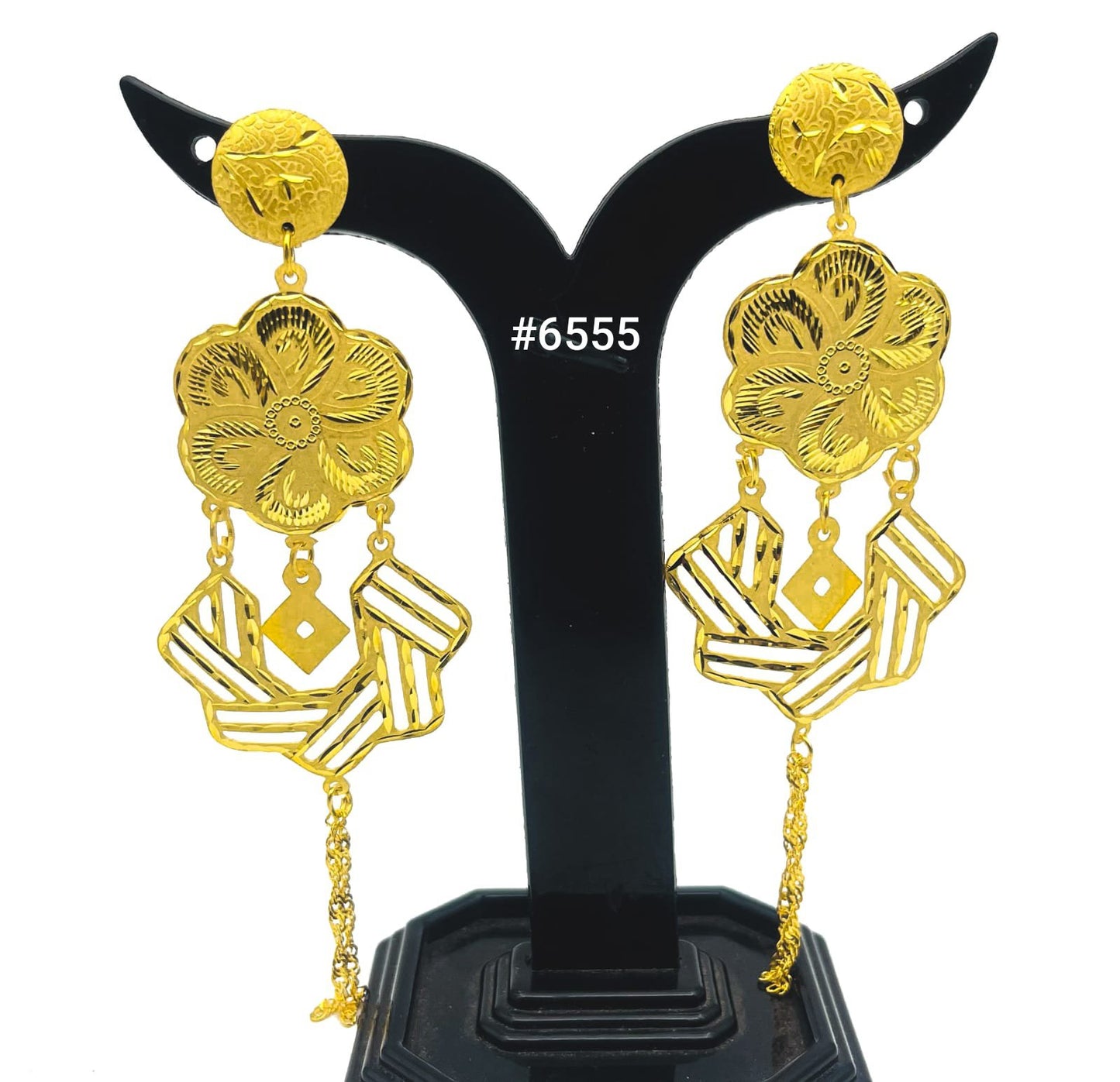 Gold Plated Designer Earrings, PMJ Model No: 6555