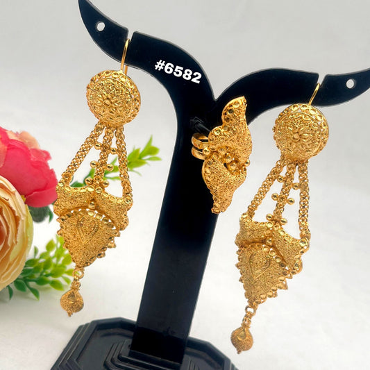 Gold Plated Designer Earrings, PMJ Model No: 6582
