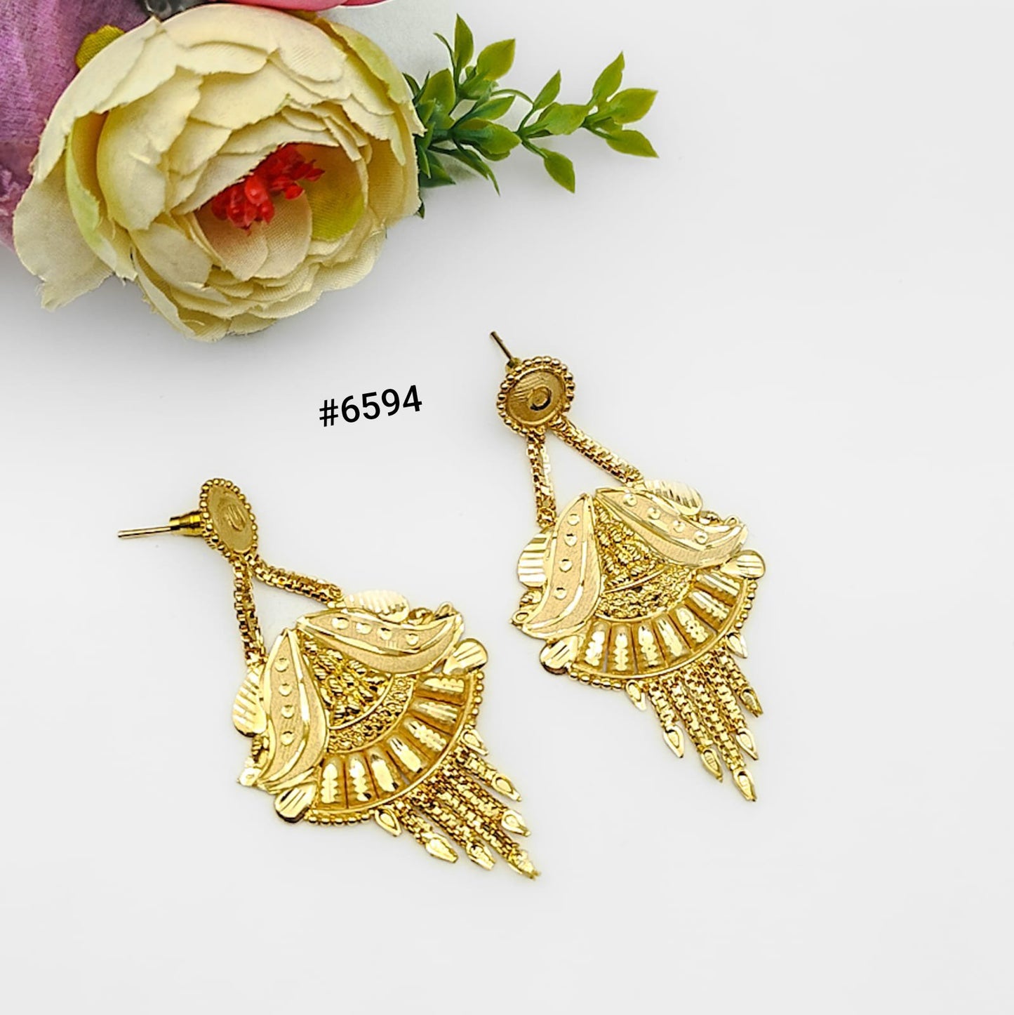 Gold Plated Designer Earrings, PMJ Model No: 6594