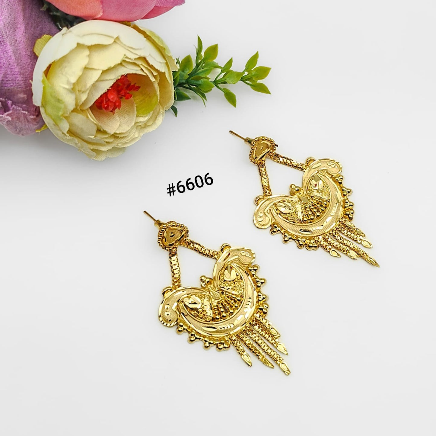 Gold Plated Designer Earrings, PMJ Model No: 6606