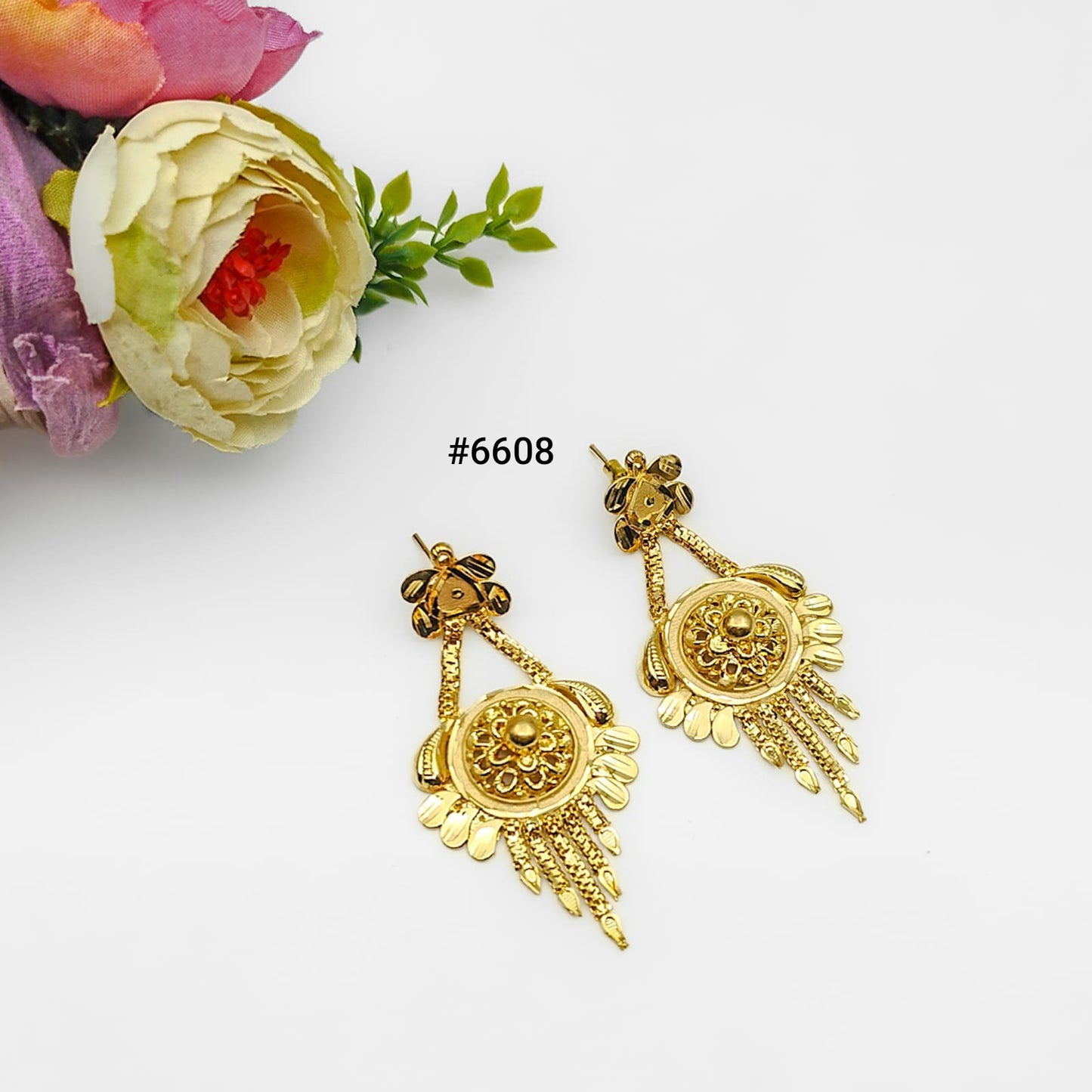 Gold Plated Designer Earrings, PMJ Model No: 6608